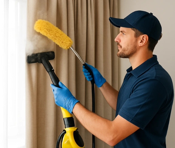 Trusted drapes cleaning technician Matty Curtain Cleaning willawong QLD