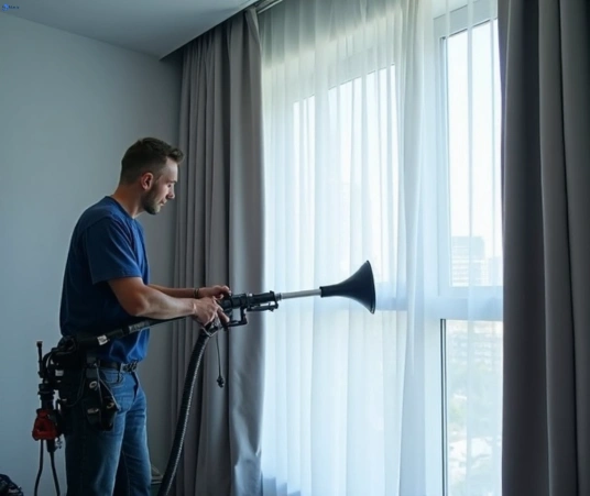 Professional drapes cleaning process tools Matty Curtain Cleaning willawong